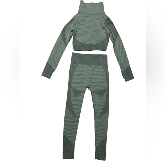 3 Women's Activewear Sets - Black, Grey, and Olive Green - Picture 11 of 12